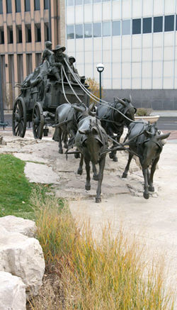 Bronze Wagon, front view - cropped