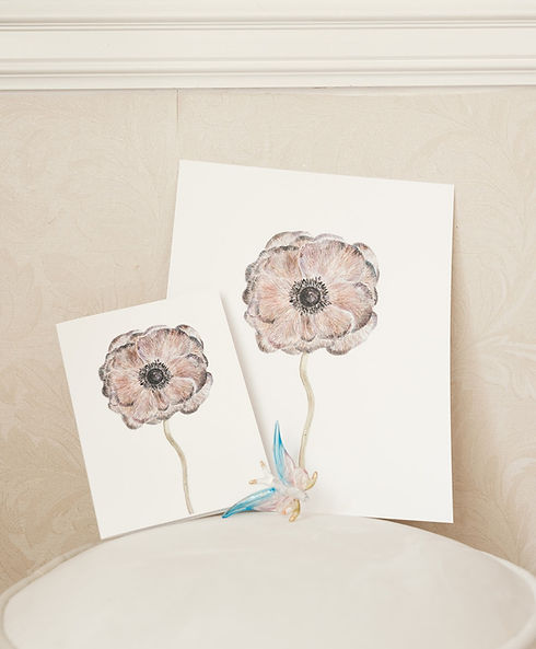Flower Card and Flower Wall Print