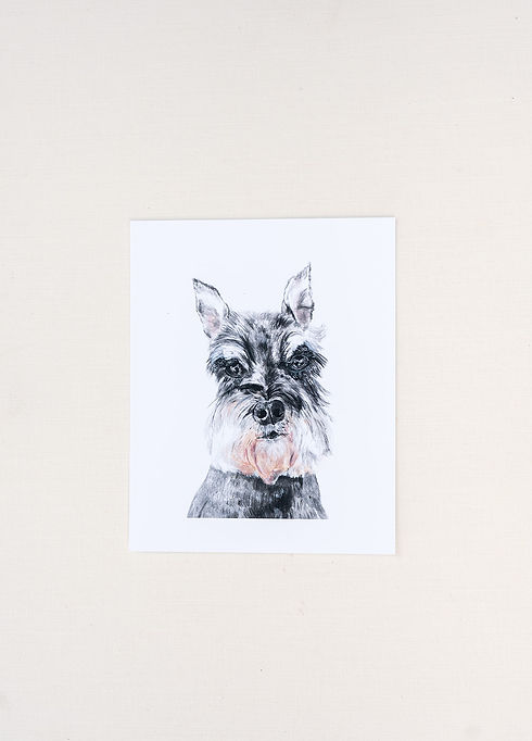 Melane & Co. Custom Pet Portrait Dog Wall Print