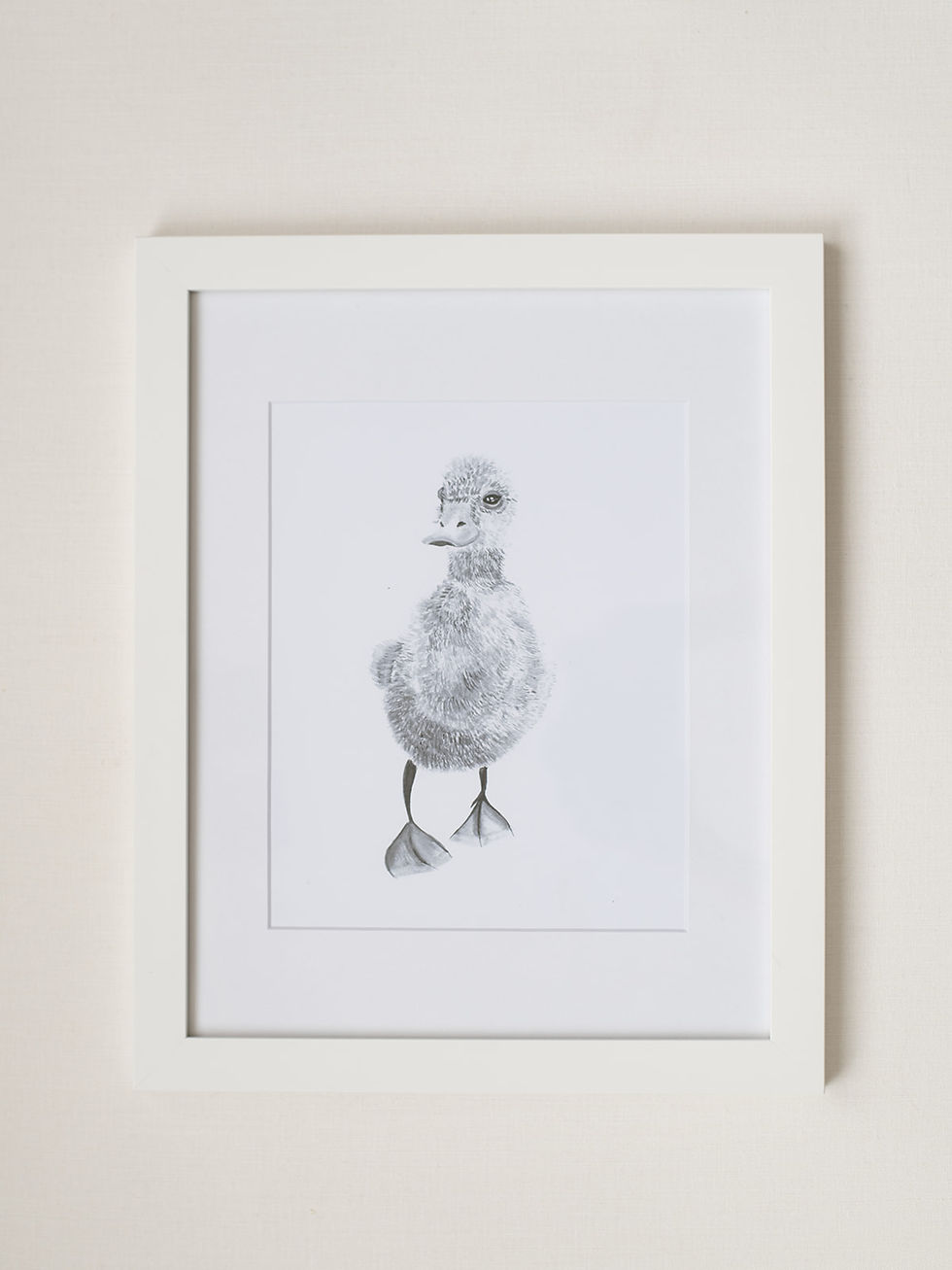 Melane & Co. watercolor wall print duck waddling