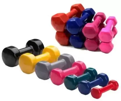 Thumbnail: Vinyl Rubber Imported Dumbbell (4 Kgs X 2)