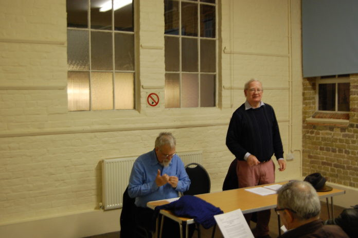 The Chairman addresses the meeting