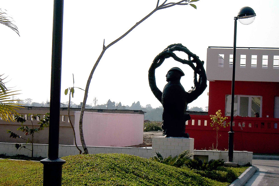 Custom outdoor sculpture made by Studio Mrittika