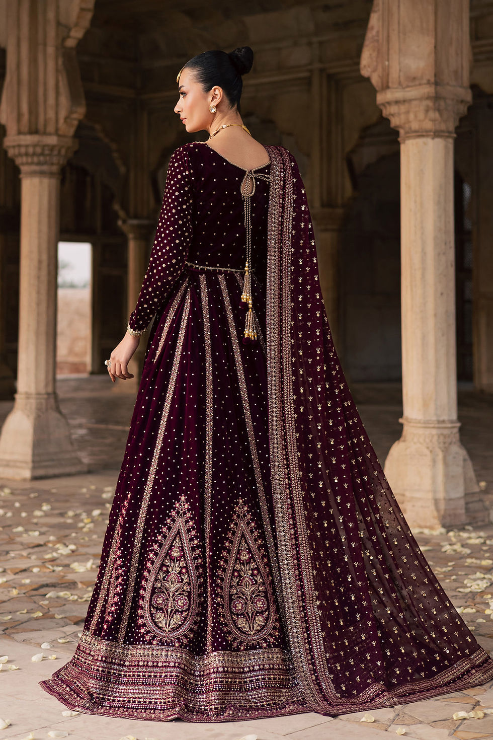 Thumbnail: Asmara Hadid Couture Wedding Lehenga(Silk )