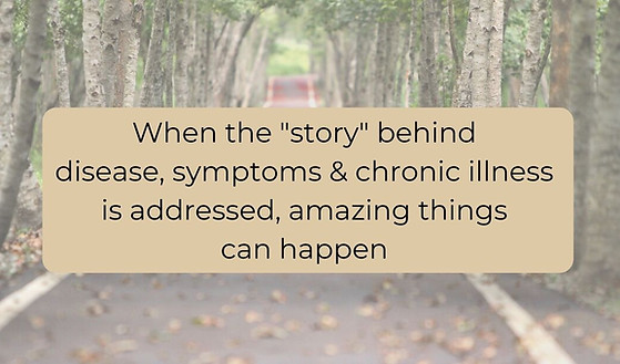 When the story behind the symptom is addressed, amazing things can happen quote