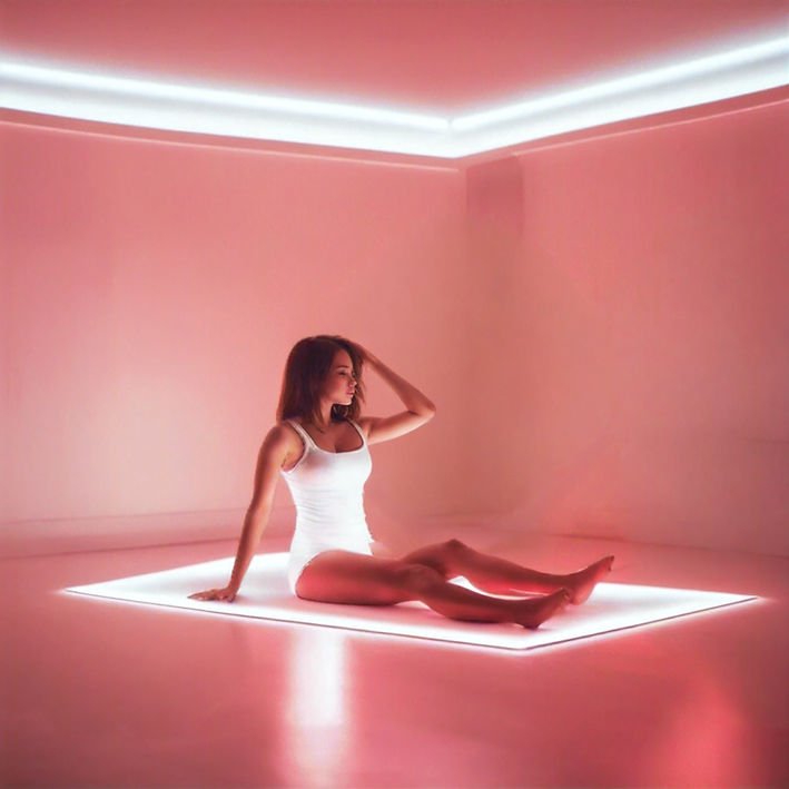 attractive person sitting on the floor r