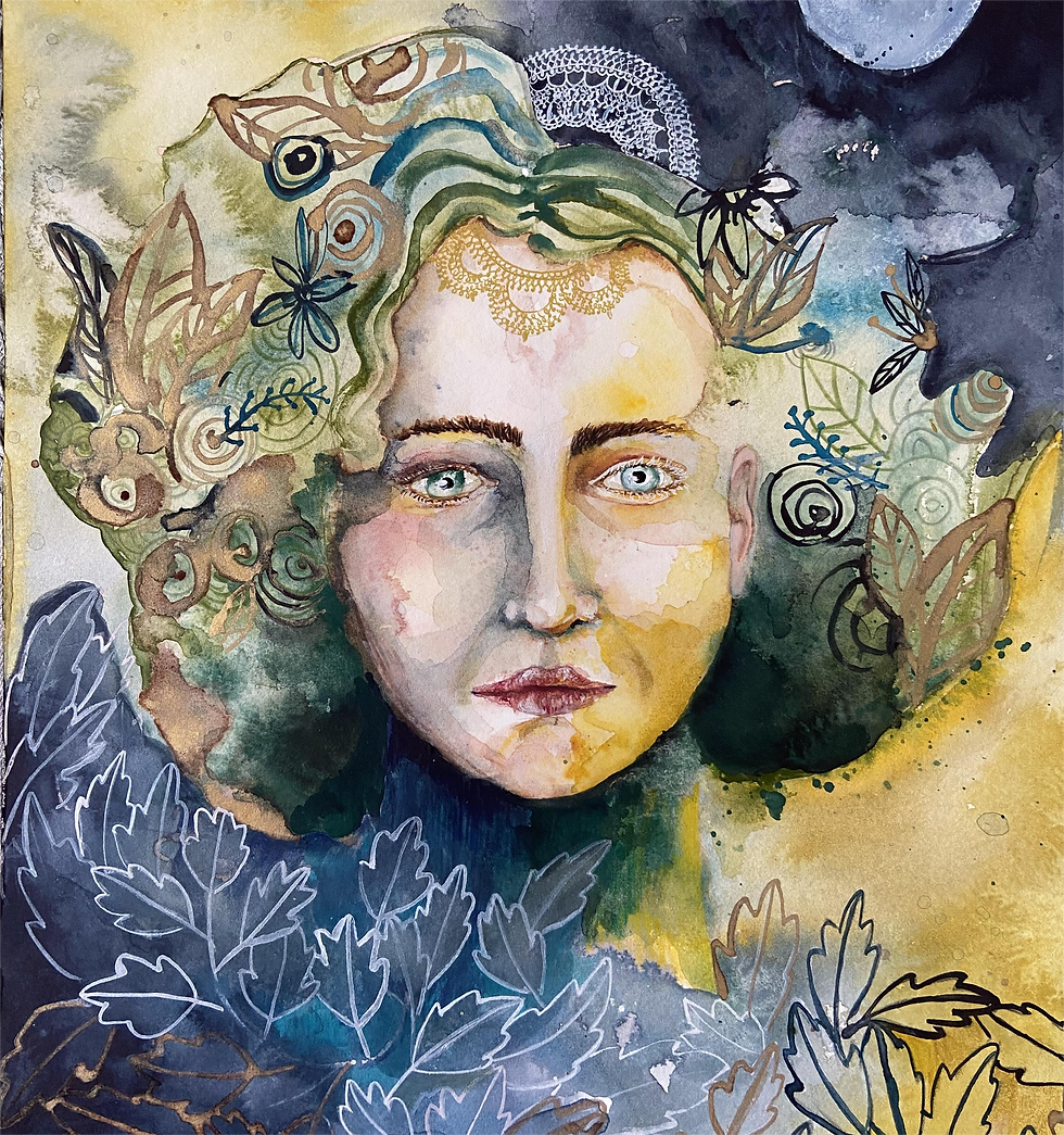 Portrét v akvareli