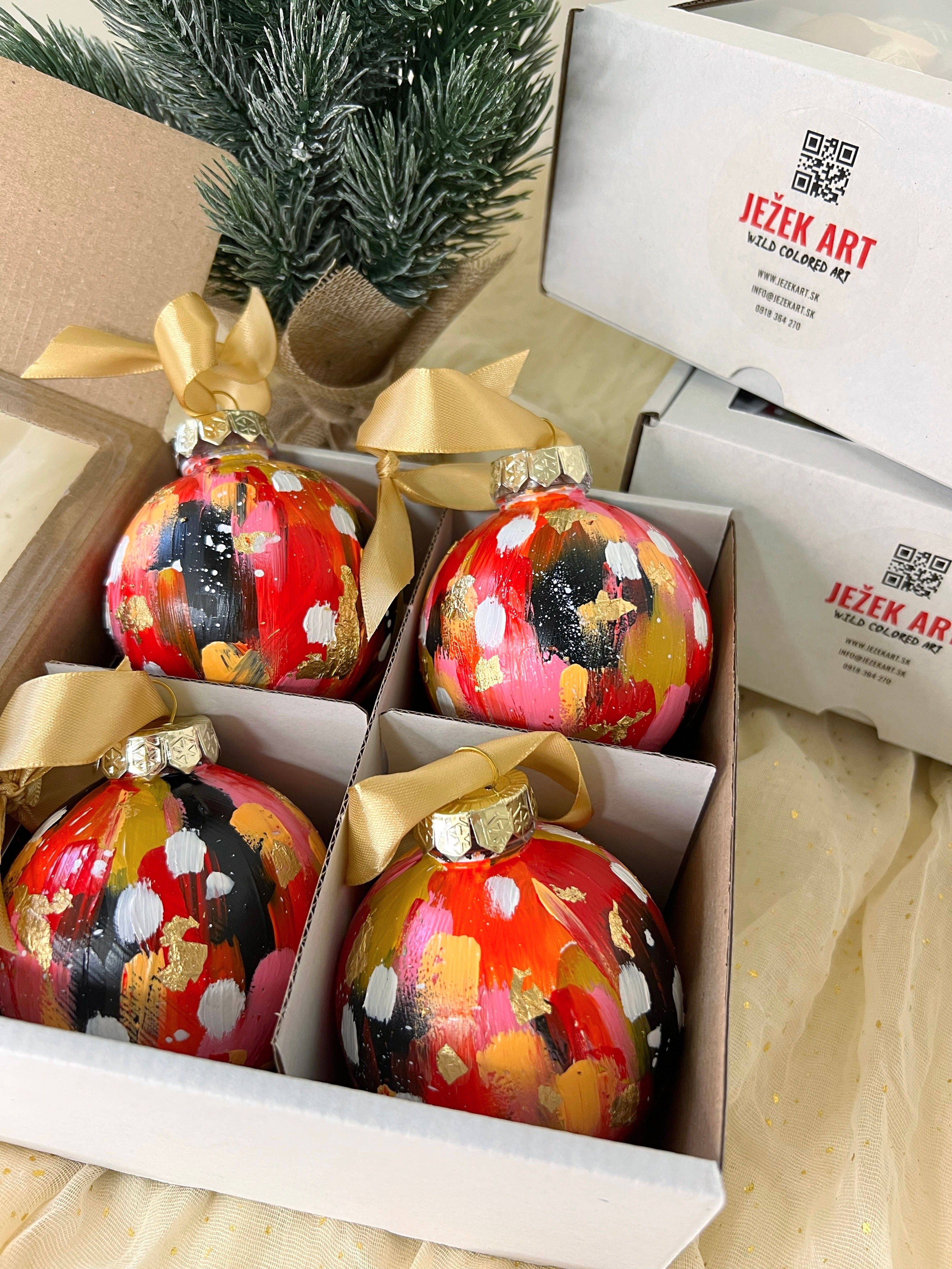 Vianočné gule červené