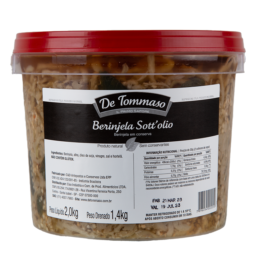 Berinjela Sott'olio De Tommaso