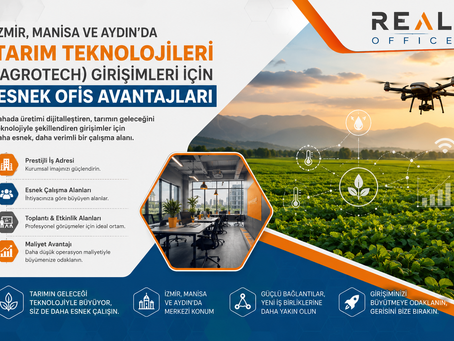 İzmir Manisa ve Aydın’da faaliyet gösteren Agrotech girişimleri için modern esnek ofis ve kurumsal çalışma alanı