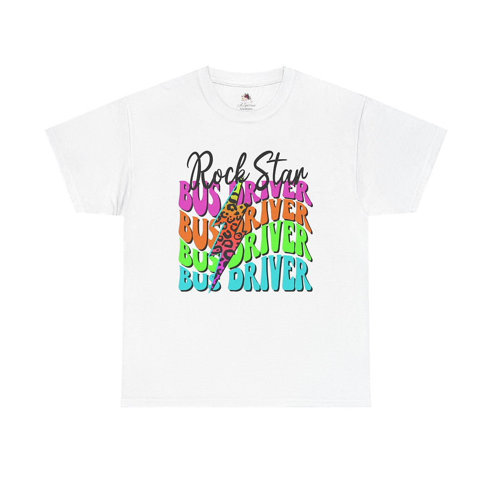 Rock Star Bus Driver Tee - Unisex Cotton T-Shirt