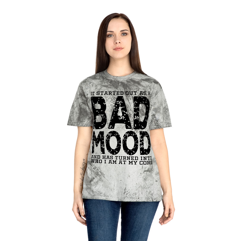 Color Blast Unisex T-Shirt - Bad Mood Tee for Teens - Gifts for Her and Him