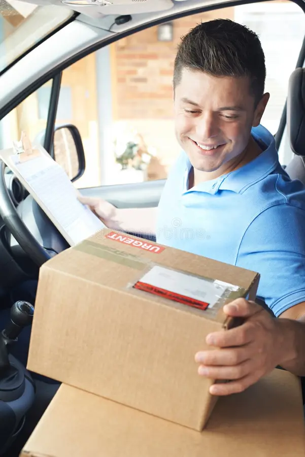 courier-van-delivering-package-to-domestic-house-courier-van-delivering-package-to-house-9