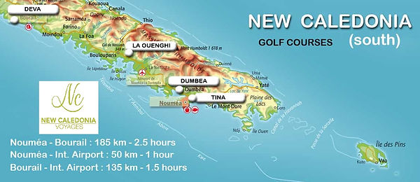 MAP - GOLF COURSES NEW CALEDONIA