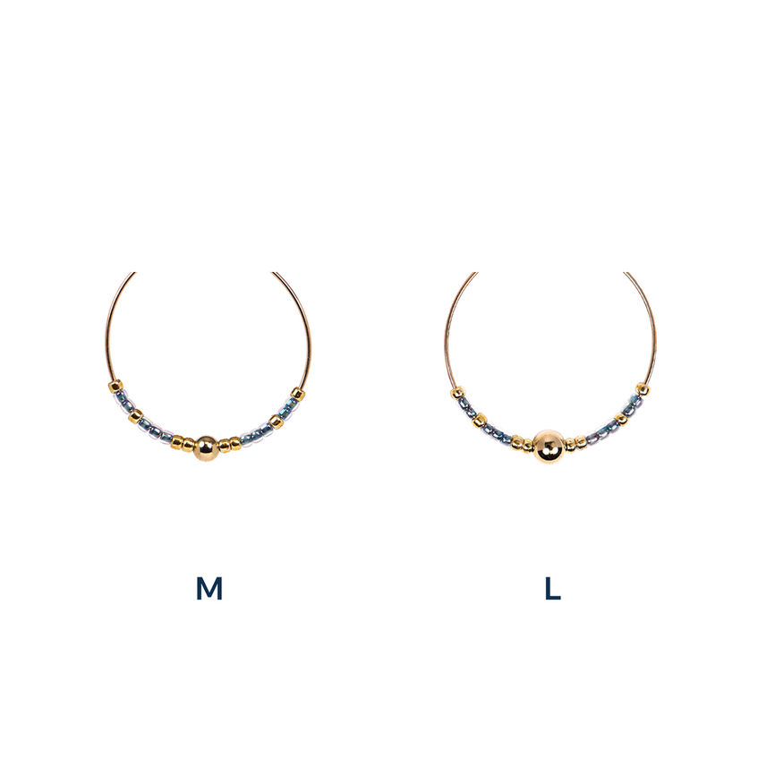 Mia Hoops shown in all available sizes side-by-side