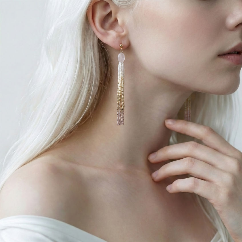 Loxi Earrings worn on model