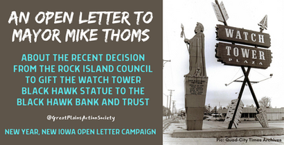 Open Letters to Mayor Mike Thoms about the Black Hawk Statue in Rock Island