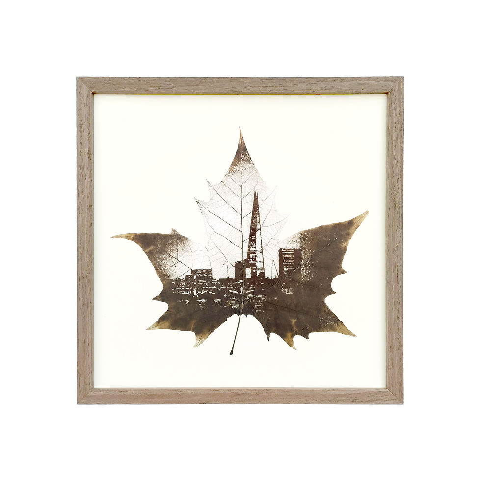 Thumbnail: The Shard Leaf Carving Art In Basic Light Brown Frame