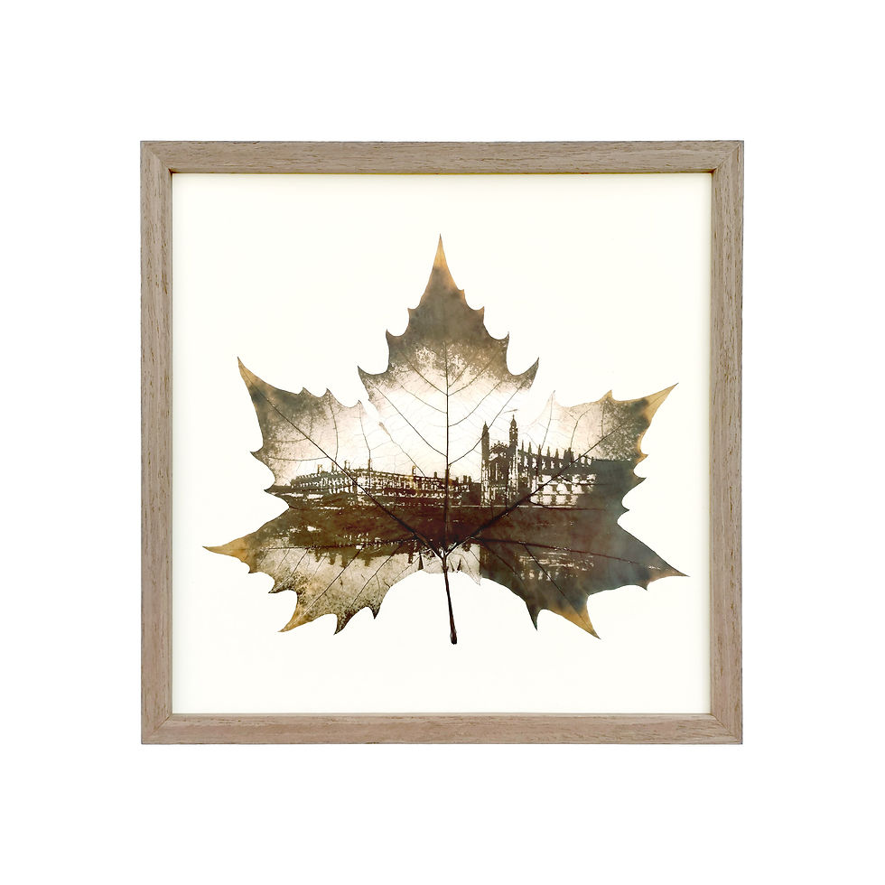 Thumbnail: King's College Chapel-Cambridge University Leaf Carving Art In Basic Light Brown Frame