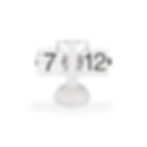 Frameless Desktop Flip Clock FC001 White Finish White Page Front