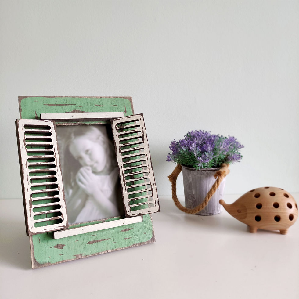 Thumbnail: 'Burano Style' Photo Frame (Vintage Green)