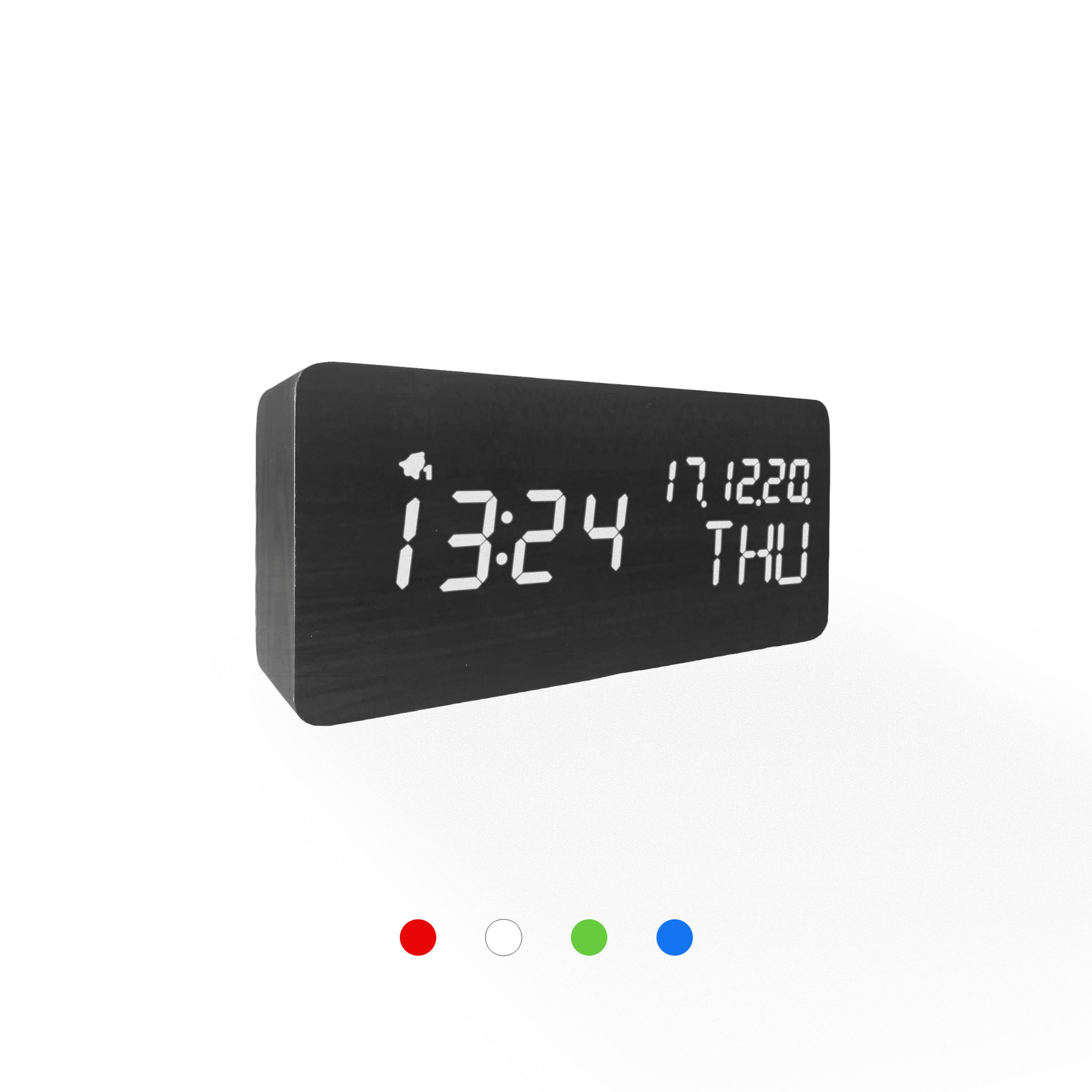 Wood Style Digital Clock WD69-3 Black Finish Main