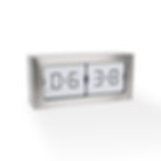Large Framed Flip Clock FC043 Silver Finish White Page Main