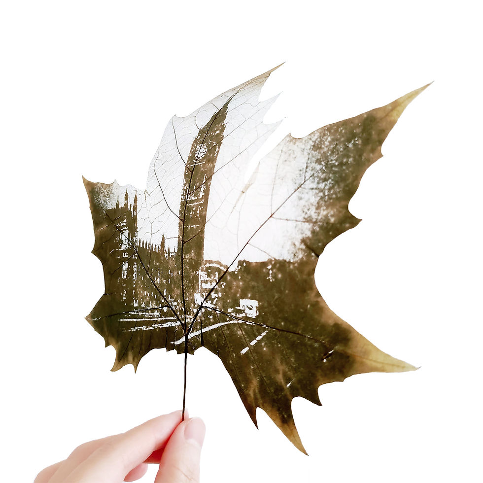 Thumbnail: Big Ben Leaf Carving Art Holding