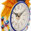 Thumbnail: Fieesta Dollar785 Blue Peacock Design Analog Wall Clock(Blue, With Glass)