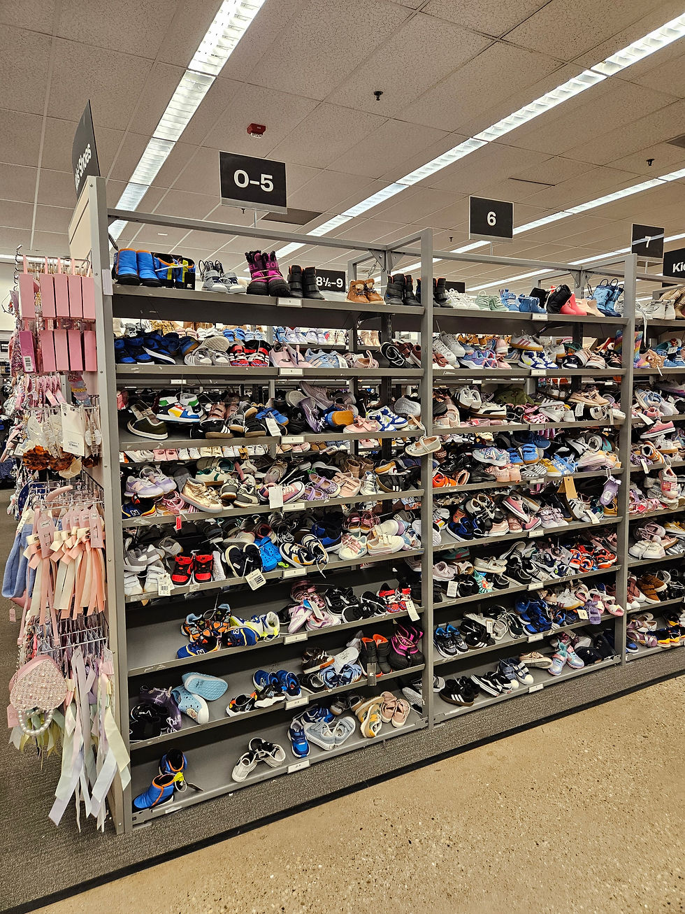 Childrens' shoe section