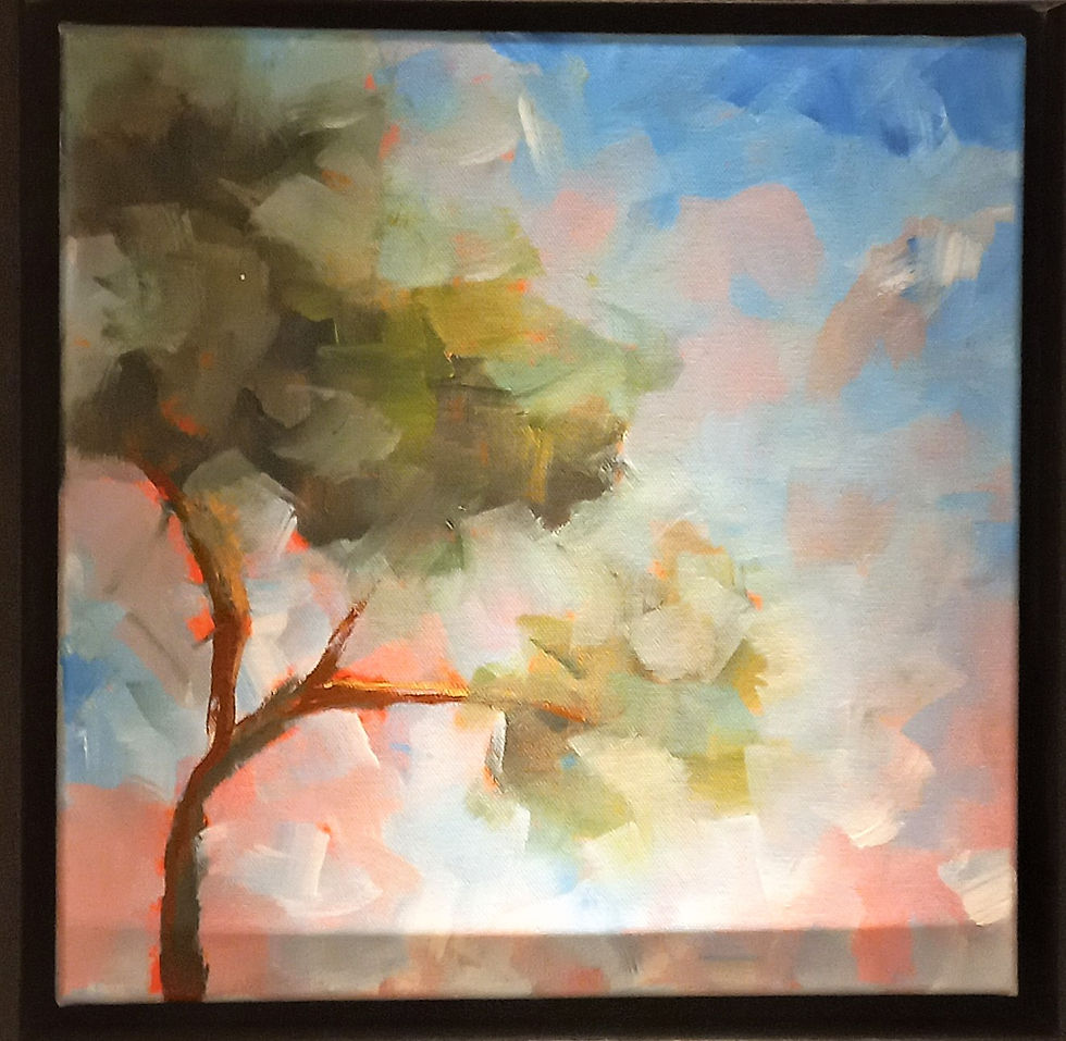 Les pins penchés 30x30 Acrylique
