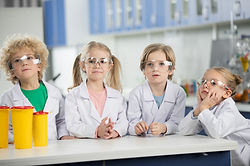 Science jacket and glasses