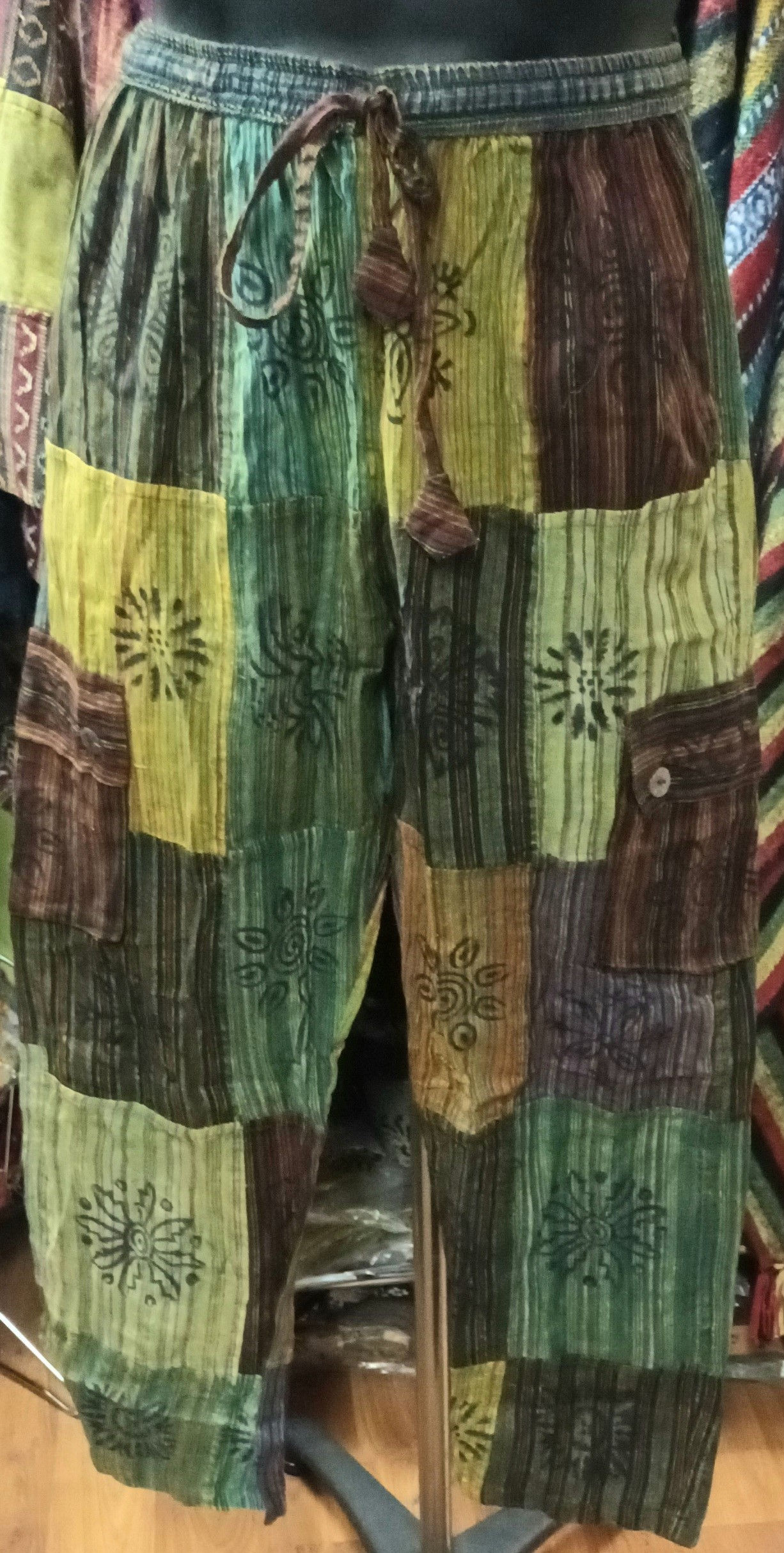 4. Green Funky Patchwork pants