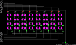 8bit D Flip Flop NAND Circuit