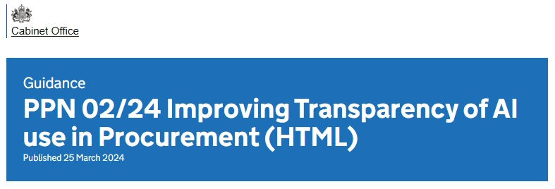 Transparency of AI use in bids... it's coming