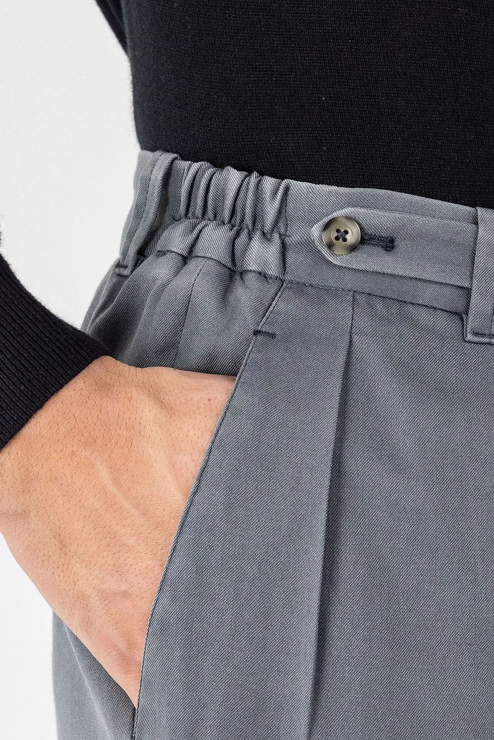 Thumbnail: Trousers in 120’s Wool Dye Gray Four Seasons