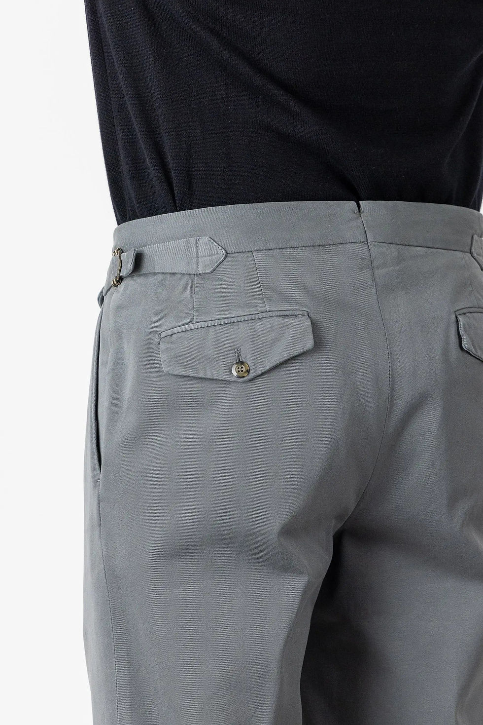 Thumbnail: Autumn Winter Gray Cotton Chino Trousers