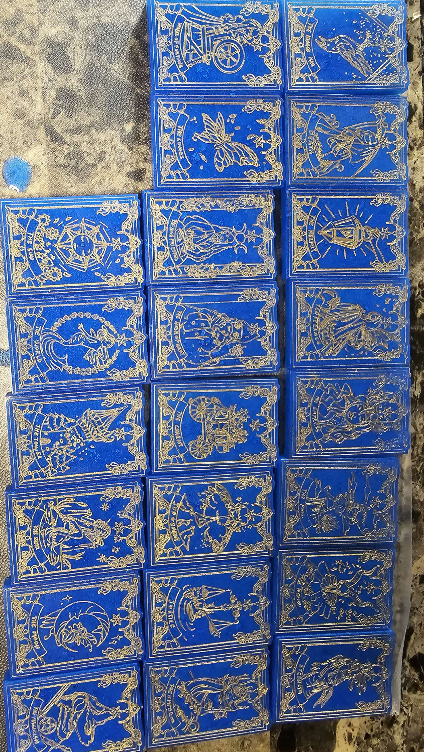 Full set of Major Arcana tiles, 1x2 inch