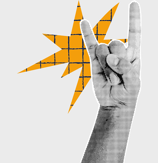 Hand infront of a star