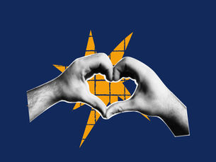 Hands joined to make a heart shape