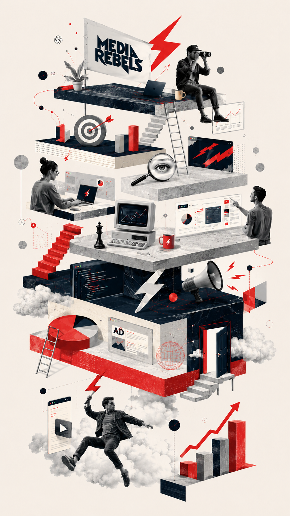Ilustração Media Rebels
