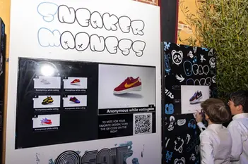 Customize your sneaker digitally. Station at a Bar Mitzvah party.