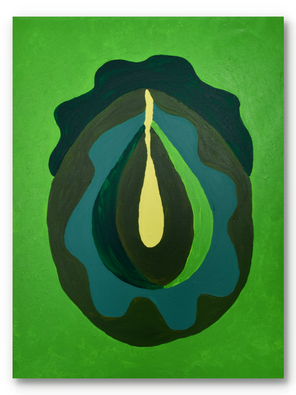 avokado, painting, green, contemporary painting
