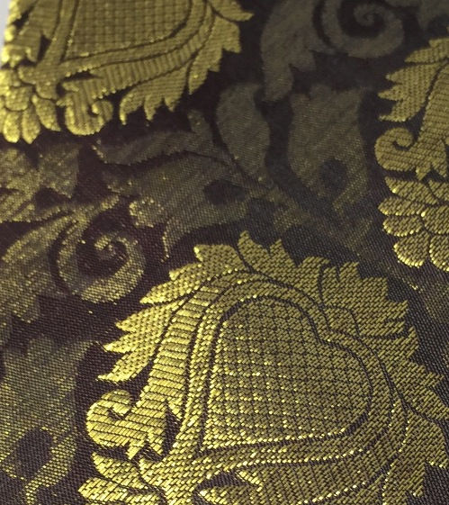 Thumbnail: Navy and Gold Tie, Handcrafted Men's Necktie