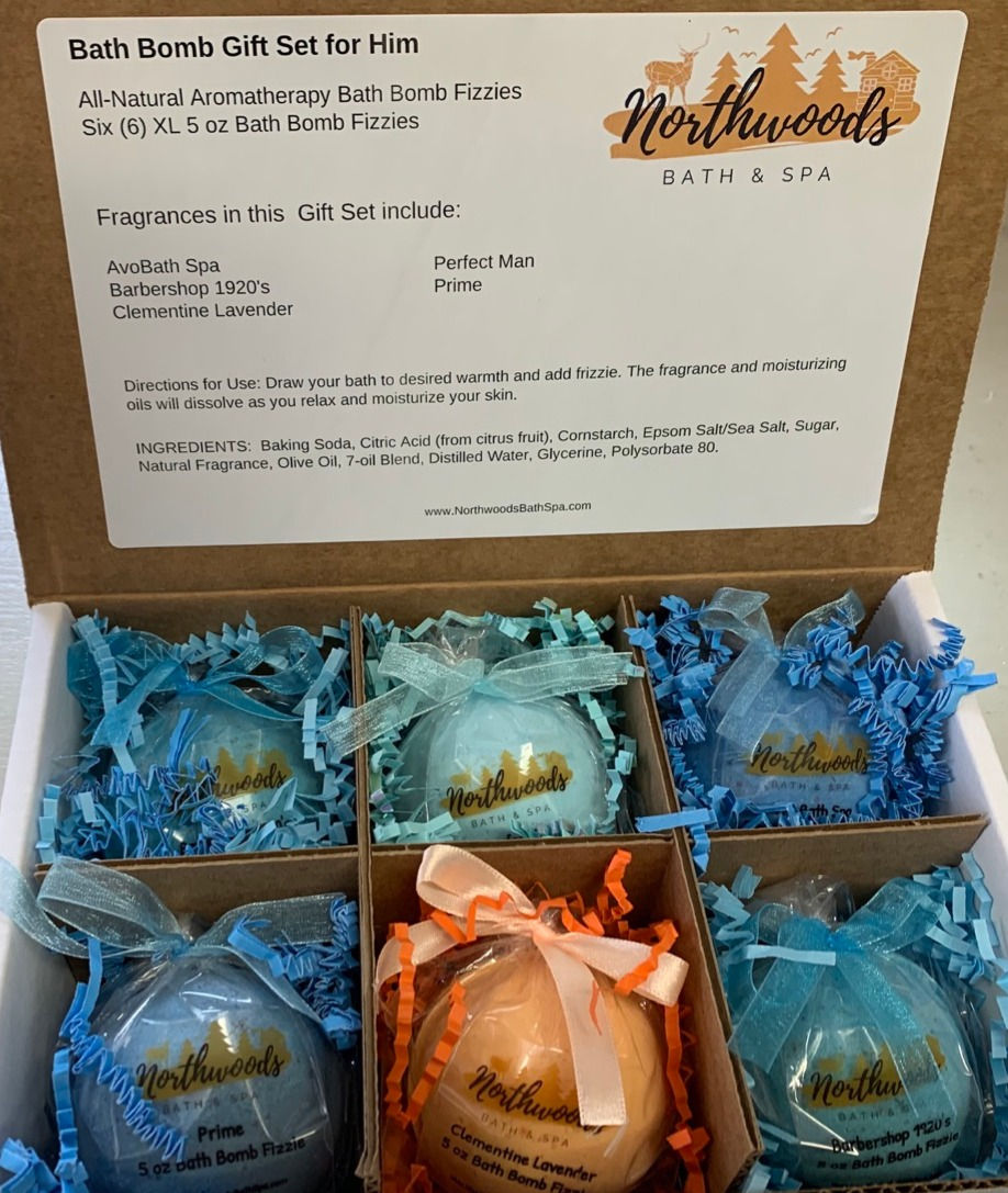Bath Bomb Gift Set for Him 6-pack (b)