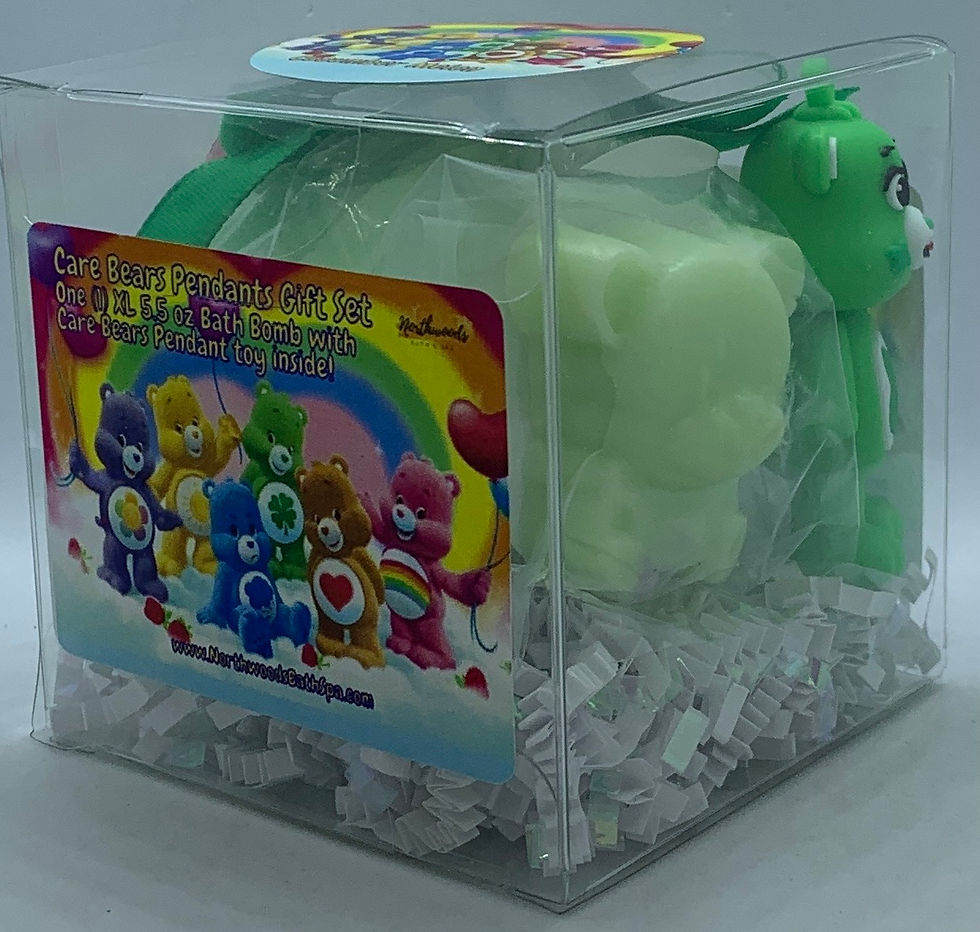 Thumbnail: Care Bears Pendants "Green" XL 5.5 oz Bath Bomb Gift Set (Cucumber Melon)
