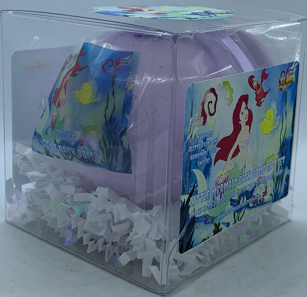 Thumbnail: Little Mermaid (Giggles) 5.5 oz Bath Bomb Gift Set w/Glitter Ring