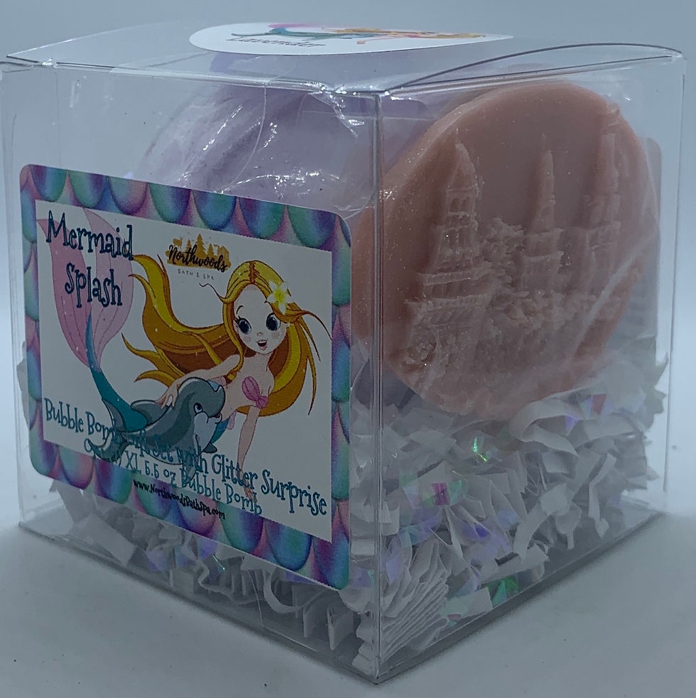 Thumbnail: Mermaid Splash "Lavender" 5.5 oz Bubble Bomb Gift Set