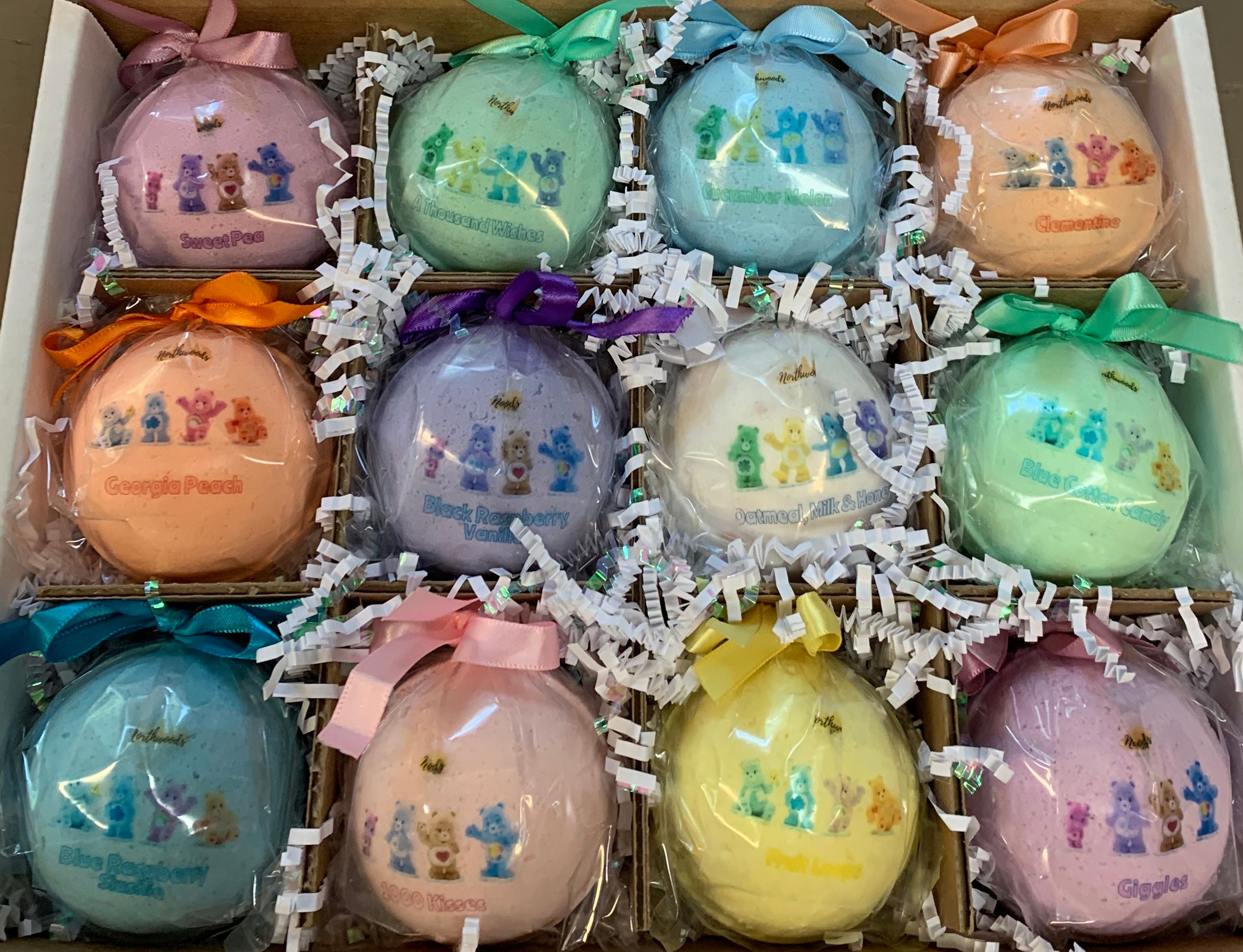 Large Care Bears XL 6 oz 12-pack Bath Bomb Gift Set