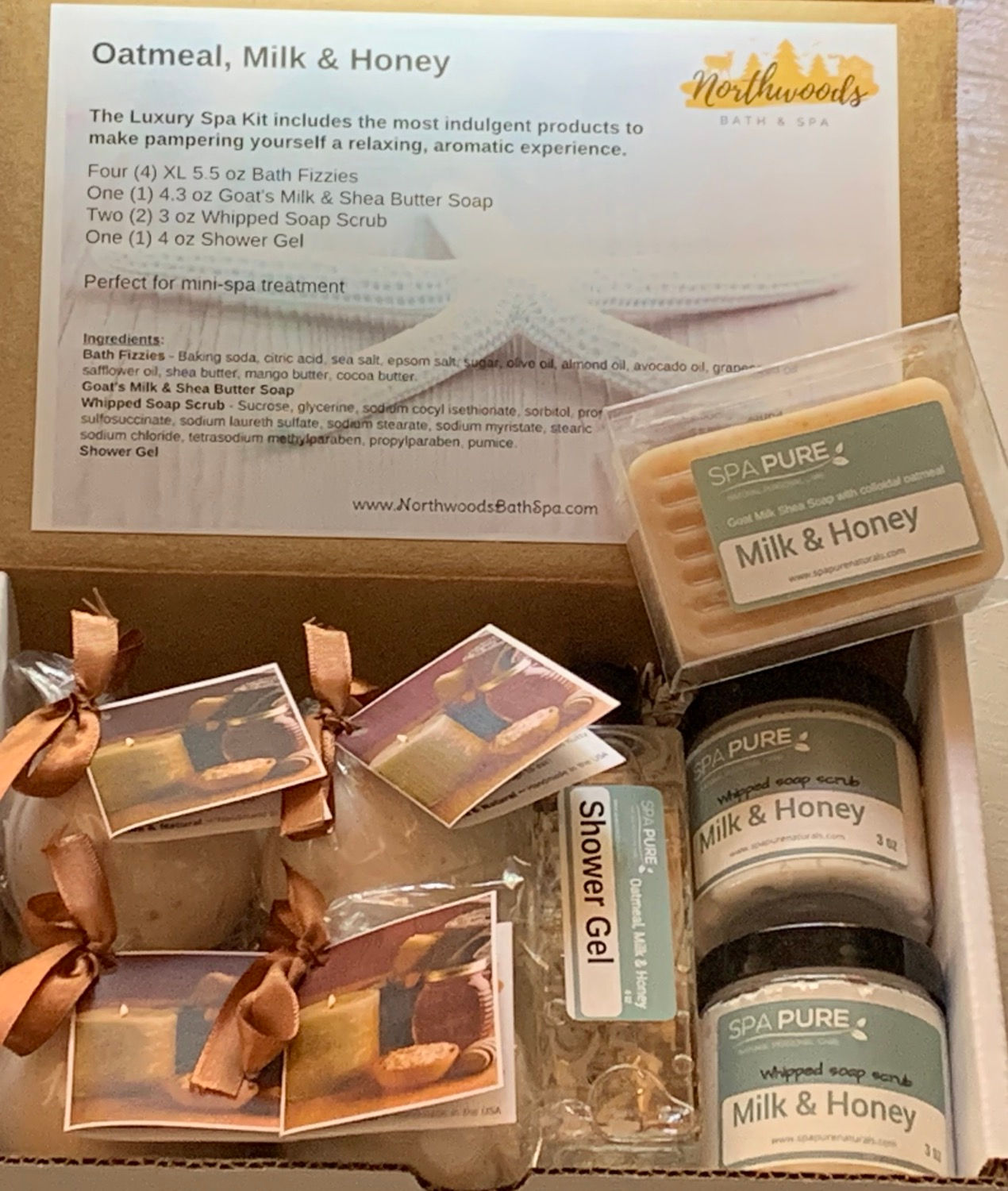 Oatmeal, Milk & Honey Luxury Spa Kit Gift Set